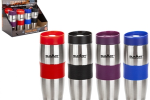 Summit Double Walled stainless steel Mug 380ml 4 Colours  Purple, Red, Black, Blue